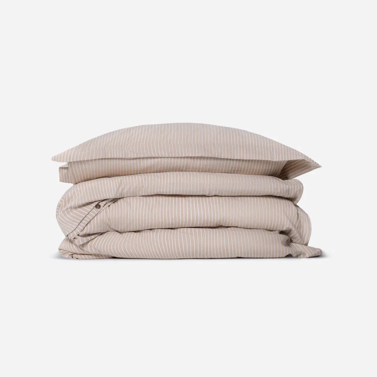 Stone Washed Cotton Duvet Cover Set Striped